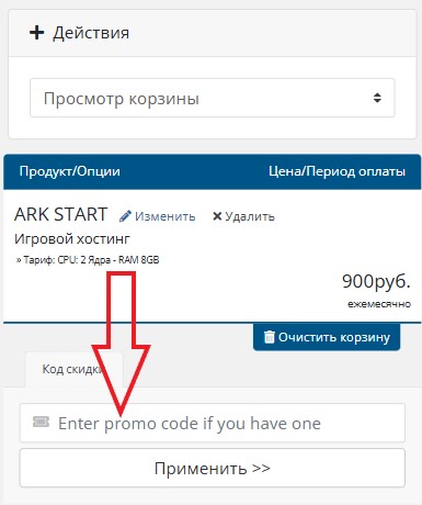 Как использовать промокод в SRVGame.ru