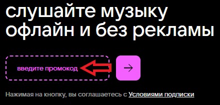 Как использовать промокод в VK Музыка