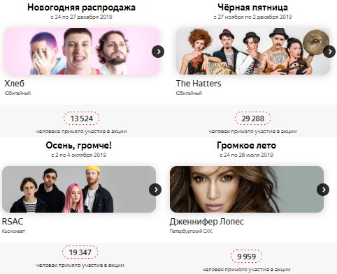 Скидки и акции Яндекс Афиши