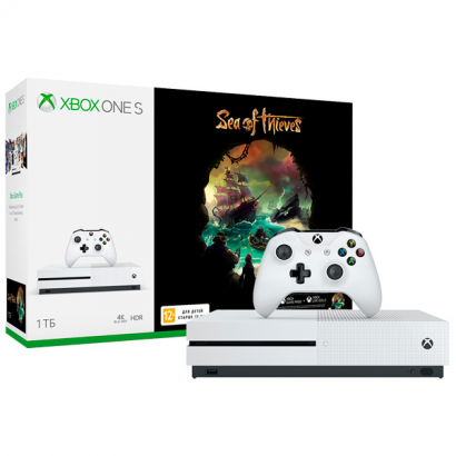 Xbox One S 1 ТБ белый + Sea of Thieves