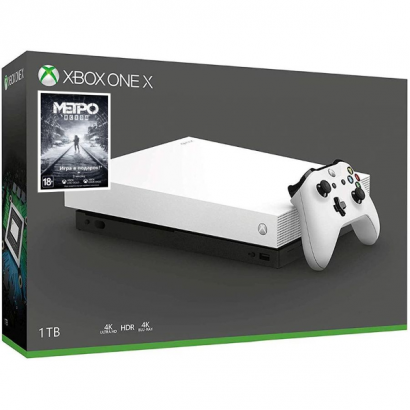 Microsoft Xbox One X белый + Metro: Exodus